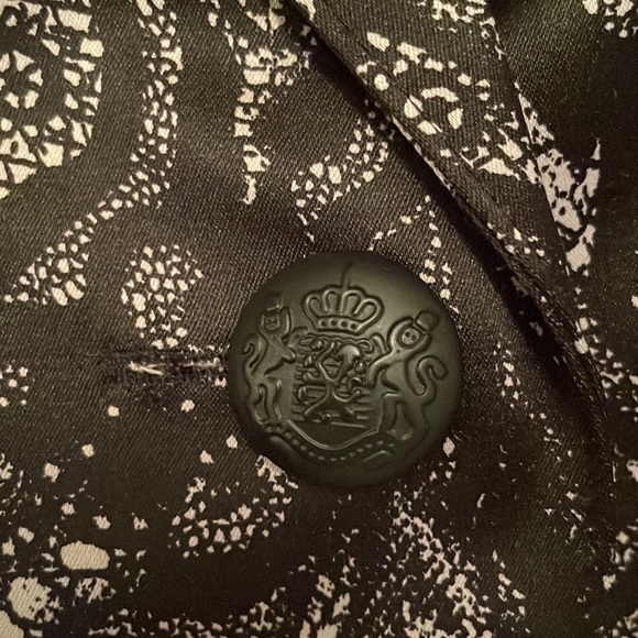 Gorgeous Bellatrix Black and White Lace Print Blazer Size Small - Picture 4 of 6